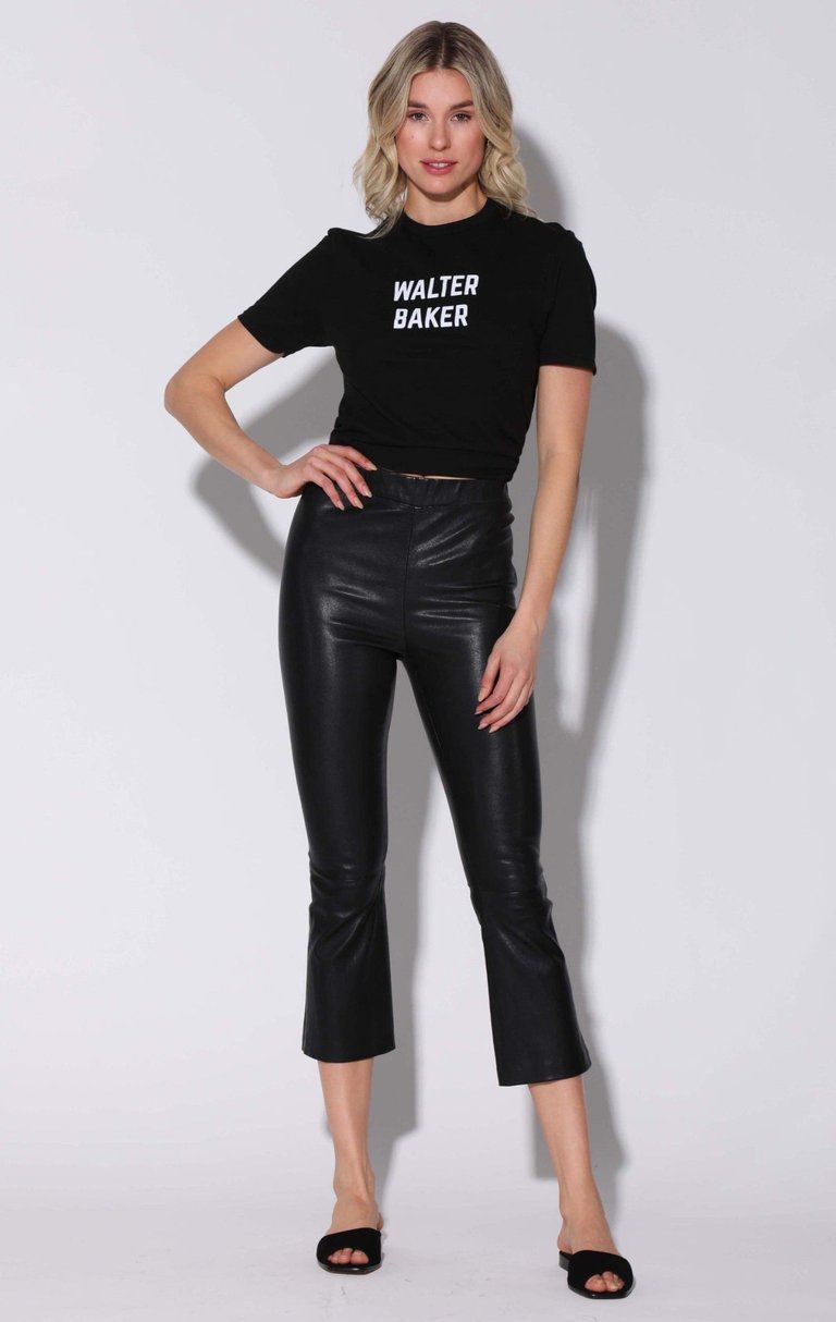 Lori Pant, Black - Stretch Leather - Black