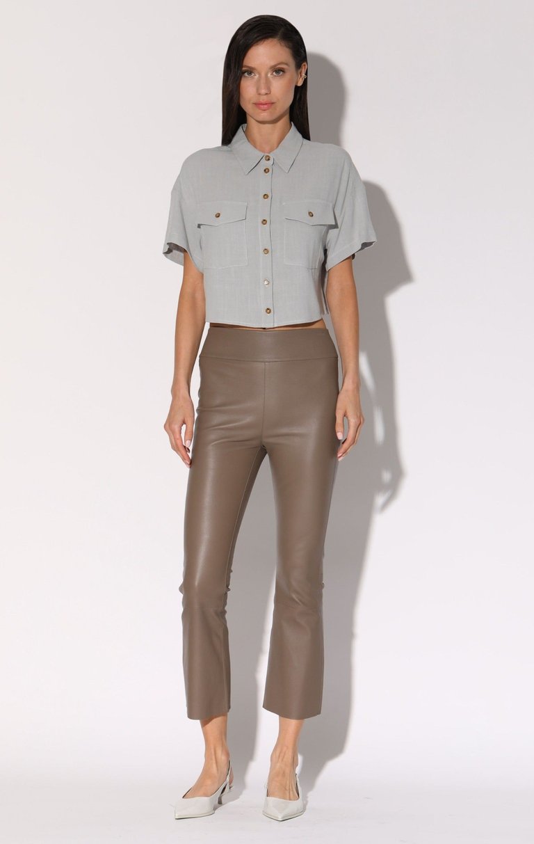 Luisa Pant, Sand - Stretch Leather - Sand