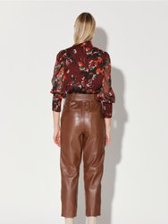 Maggie Leather Pant - Walnut