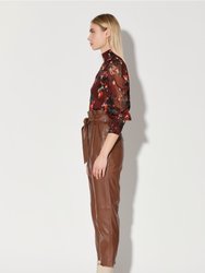 Maggie Leather Pant - Walnut