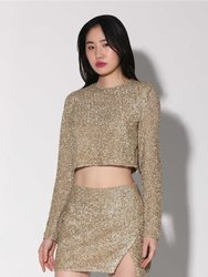 Mallory Skirt, Gold Rush Sequin - Gold Rush Sequin