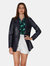 Mia Blazer - Navy - Leather