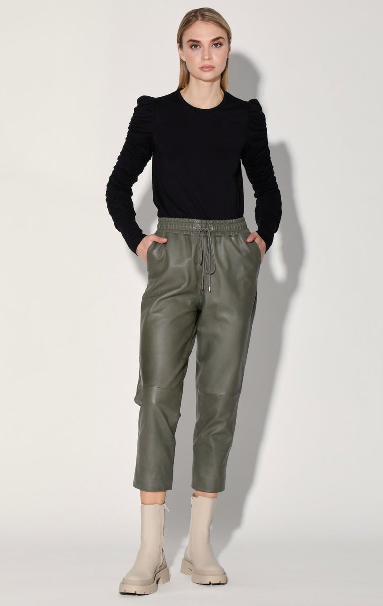 Minh Leather Jogger - Army - Army