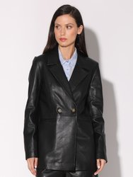 Misha Blazer, Black - Leather