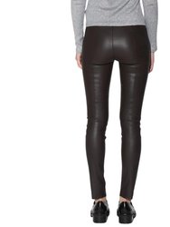 Raquelle Leather Pant In Mocha