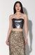 Tanvi Leather Top - Gunmetal - Gunmetal