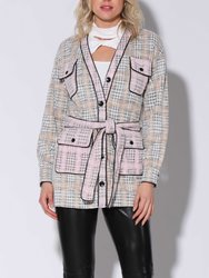 Tracey Cardigan - Plaid Fusion Knit