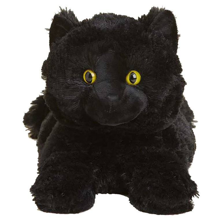 Microwavable French Lavender Scented Plush Black Cat