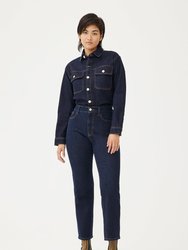 Ase - High Rise Straight Jeans - Drum - Drum