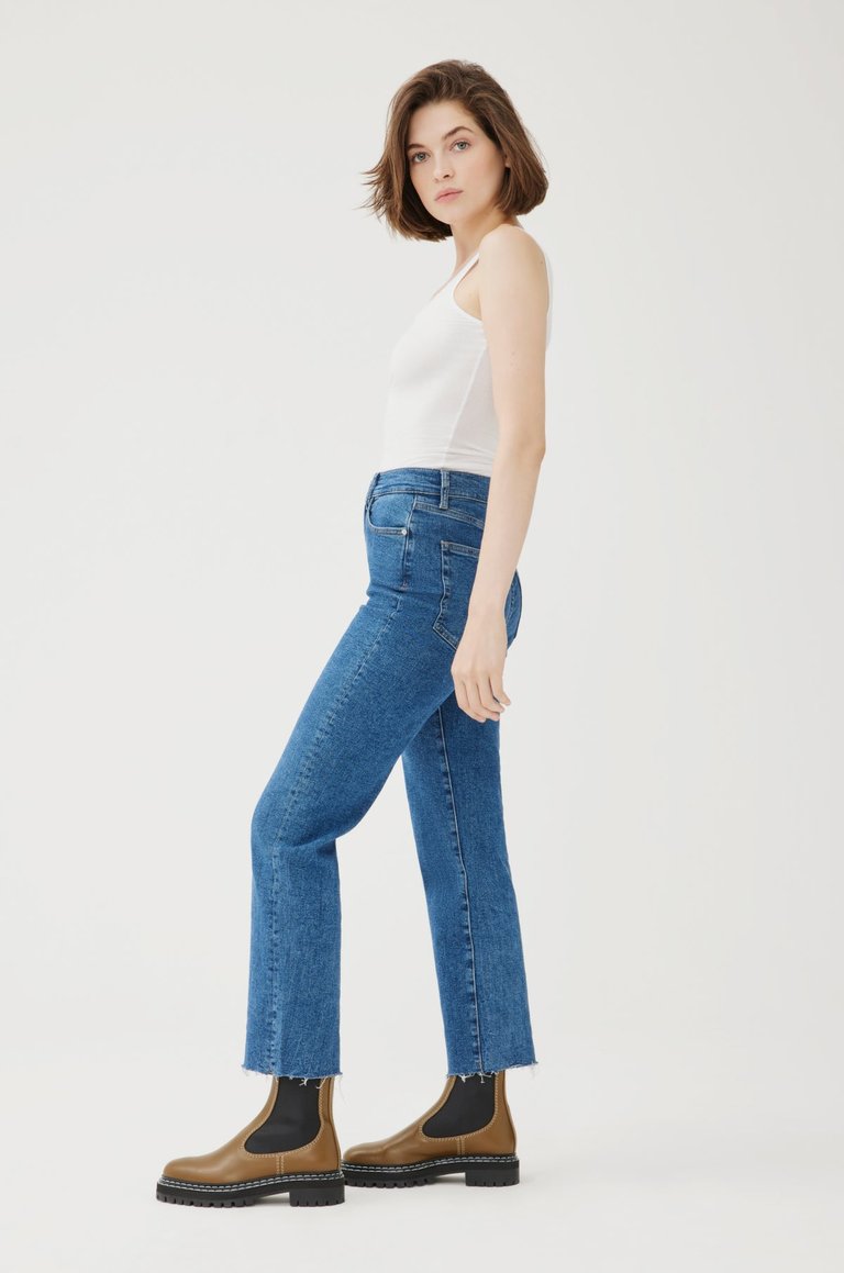 ASE - High Rise Straight Jeans - Pacific