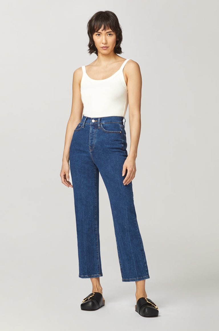 ASE - High Rise Straight Jeans, Watersong - Watersong