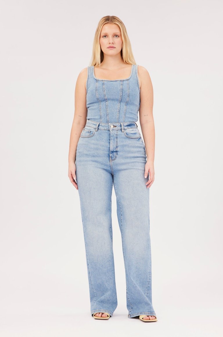 HOU Relaxed Wide Leg Jeans - Willow - Willow
