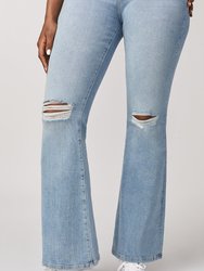 MIA - High Rise Flare Jeans, Burnout
