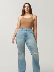 MIA Plus - High Rise Flare Jeans, Burnout - Burnout