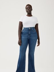 Mia Plus - High Rise Flare Jeans - Seaborn - Seaborn