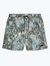 Noden Swim Short In Khaki Multi Floral Seersucker