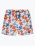 Noden Swim Short In Red Blue Floral Seersucker