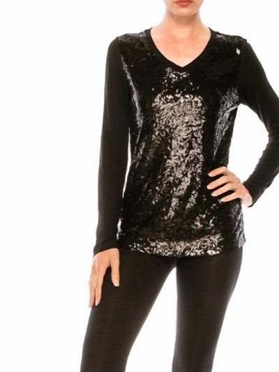 W.A.Y Women's Long Sleeve Sequin T-Shirt Top product
