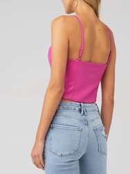 Faux Leather Cami Top