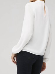 Lace-Trim Cutout Top In Ivory