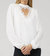 Lace-Trim Cutout Top In Ivory - Ivory