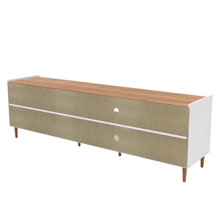 Buffalo 70.8 in. White Wood TV Stand With Two Storages