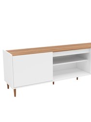 Buffalo 70.8 in. White Wood TV Stand With Two Storages - White