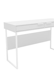 Florence 47" 2 Drawer Writing Desk - White  - White