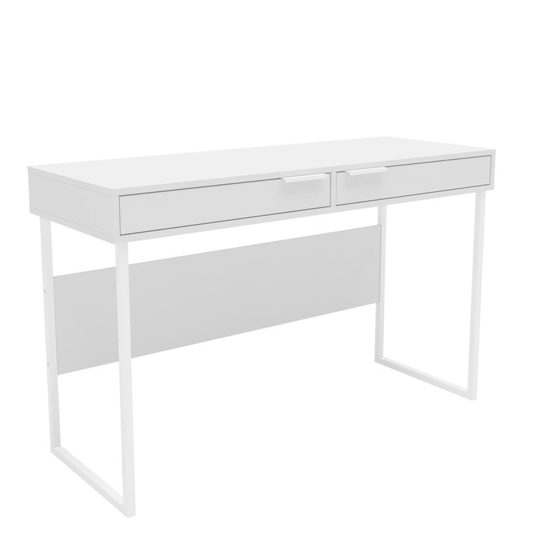 Florence 47" 2 Drawer Writing Desk - White  - White