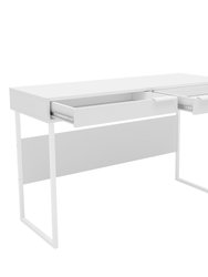 Florence 47" 2 Drawer Writing Desk - White 