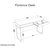 Florence 47" 2 Drawer Writing Desk - White 