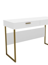 Olympia 47"  2-Drawer Writing Desk - White - White