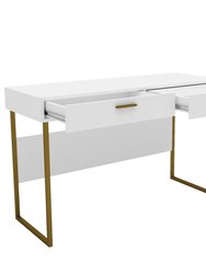 Olympia 47"  2-Drawer Writing Desk - White