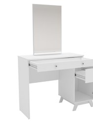 Santa Monica White 2-Drawer Dressing Table With Mirror