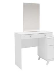 Santa Monica White 2-Drawer Dressing Table With Mirror - White