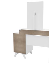 Santa Monica White 2-Drawer Dressing Table With Mirror