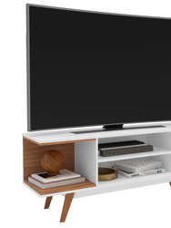 Wood TV Stand Fits TV's Up To 55" - White