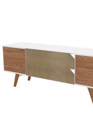 Wood TV Stand Fits TV's Up To 55" - White