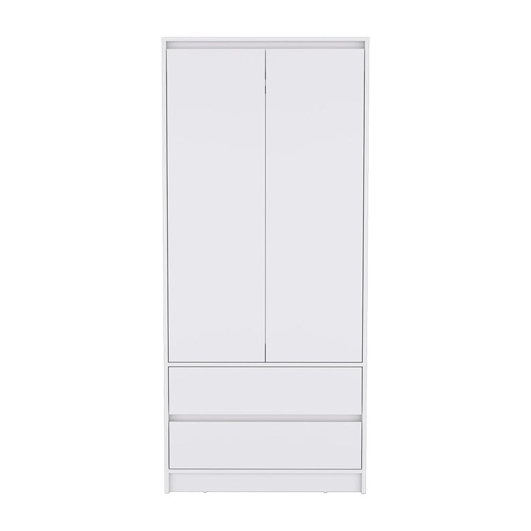 Armoire Closher, White Finish - White Finish