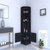 Atanasio Kava Corner Bar Cabinet - Black Wengue Finish