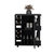 Cabot Bar Cart, Six Wine Cubbies, Two Shelves - Black Wengue Finish