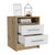 Cartiz Nightstand - White And Light Oak Finish