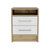 Cartiz Nightstand - White And Light Oak Finish - White And Light Oak