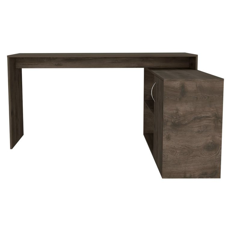 Desti Writing  Desk - Dark Brown Finish - Dark Brown