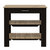 Dozza Kitchen Island 40" - Black Wengue And Light Oak Finish - Black Wengue/Light Oak