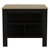 Dozza Kitchen Island - Black Wengue And Light Oak Finish - Black Wengue/Light Oak