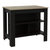 Dozza Kitchen Island - Black Wengue And Light Oak Finish