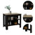 Dozza Kitchen Island - Black Wengue And Light Oak Finish