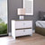 Dreams Nightstand - White And Dark Brown Finish