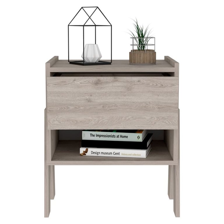 Ferku Nightstand - Light Grey Finish - Light Grey